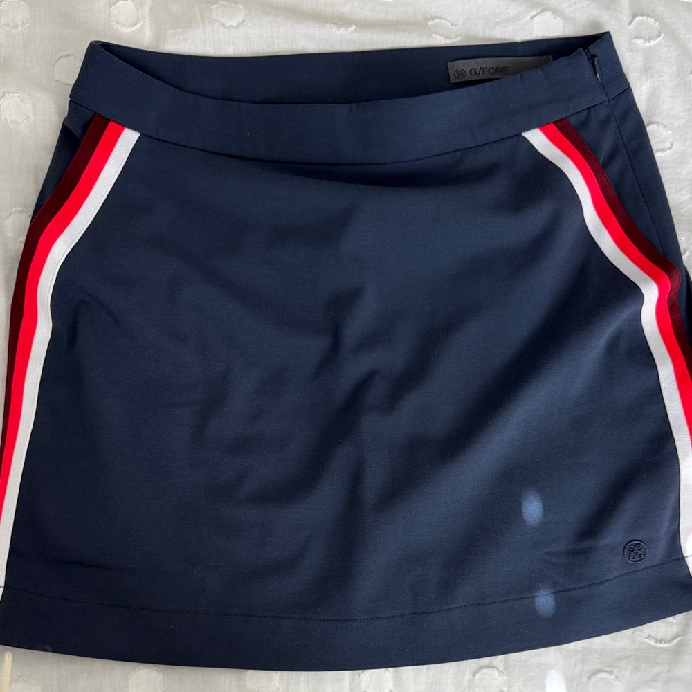 Gfore golf ⛳️ Navy Skirt with Red and White Stripes